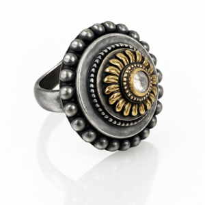 Handmade Silver Oxodised ring Antique designe