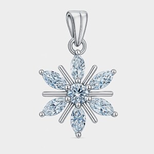 Silver Swarovski Snowflake Pendant